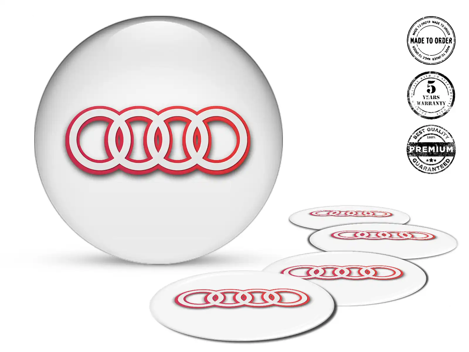 Audi Epoxy-Dome Sticker Ausgabe Hochwertige Autoembleme